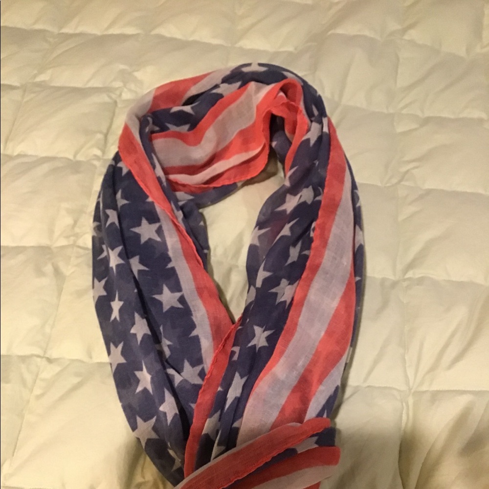 Cotton American flag style scarf